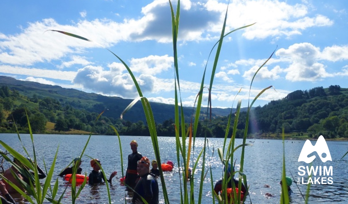 Wild Swimmers in Rydal Water with Swim the Lakes