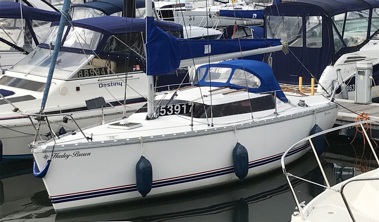 Yacht at Sailing Windermere, Lake District