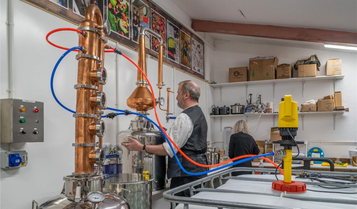 Owners Andy and Zoe Give a Distillery Tour & Gin Tasting at Shed 1 Distillery in Ulverston, Cumbria