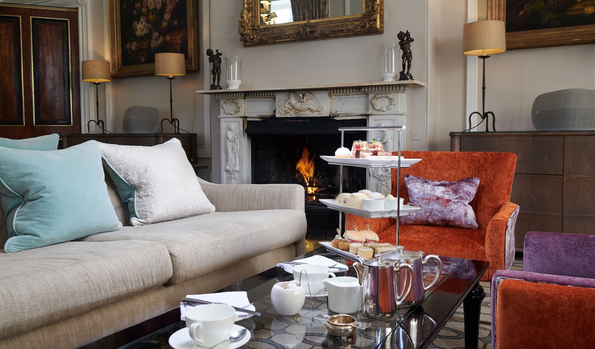 Afternoon Tea at The Lake Edge Restaurant, Storrs Hall Hotel in Bowness-on-Windermere, Lake District