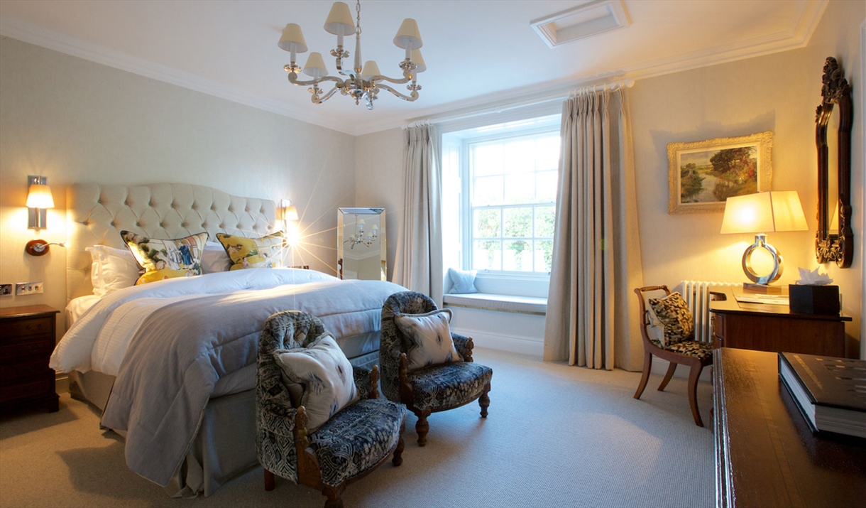 Deluxe Bedroom at Storrs Hall Hotel in Bowness-on-Windermere, Lake District