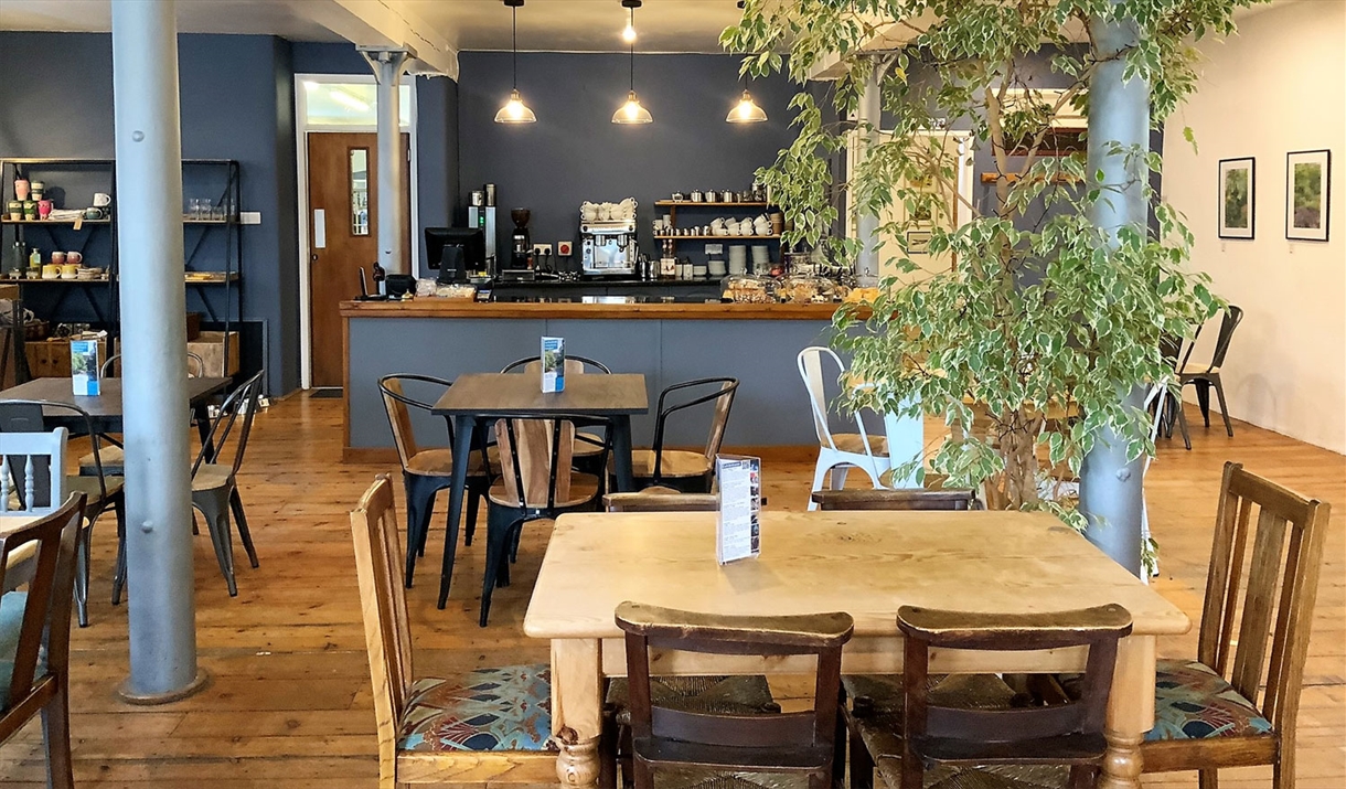 Seating at The Tea Room at Farfield Mill in Sedbergh, Cumbria