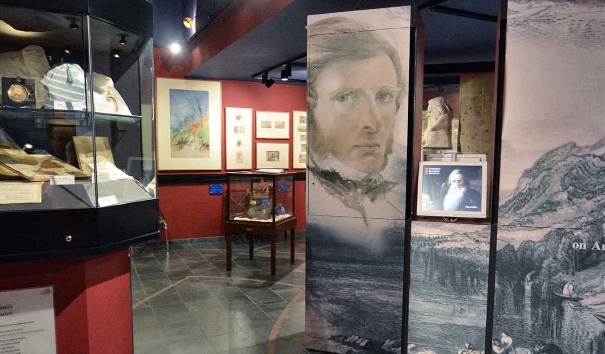 The Ruskin Gallery at The Ruskin Museum in Coniston, Lake District