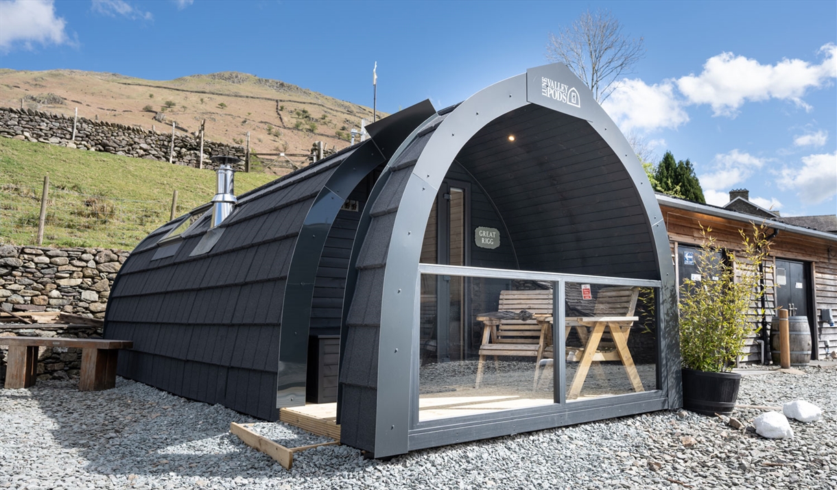 Exterior of a Pod at The Yan Glamping in Grasmere, Lake District