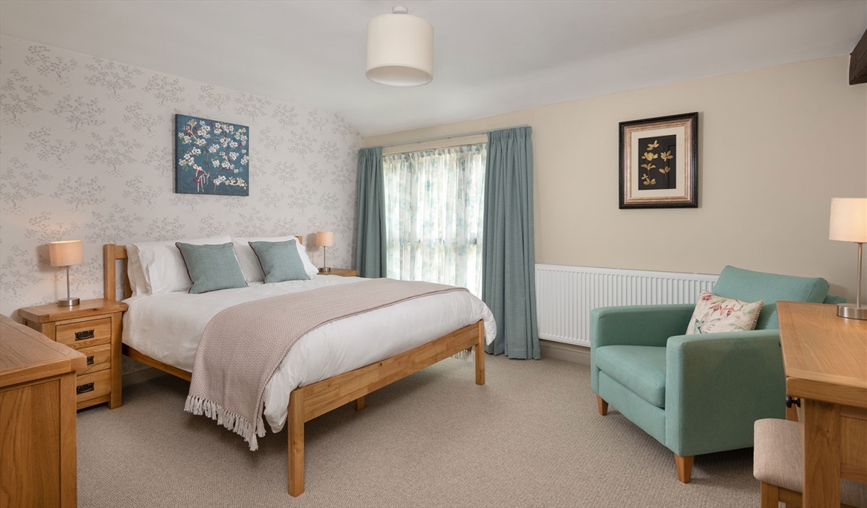 Bedroom at The Old Byre at Fornside Farm Cottages in St Johns-in-the-Vale, Lake District