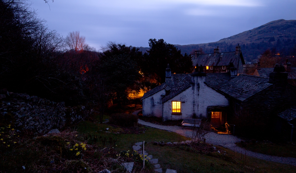 Dove Cottage at twilight