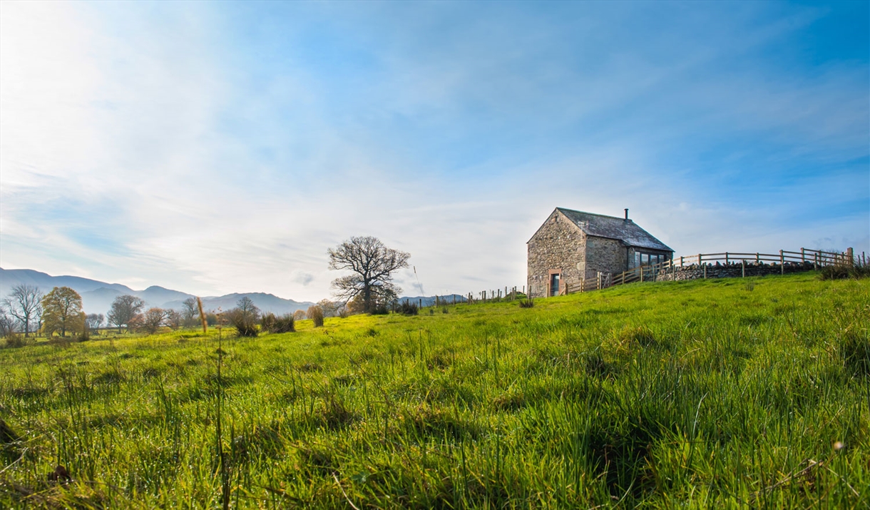 Exterior and Surrounding Fields at The Hidden Place at Ullswater Holiday Park in the Lake District, Cumbria