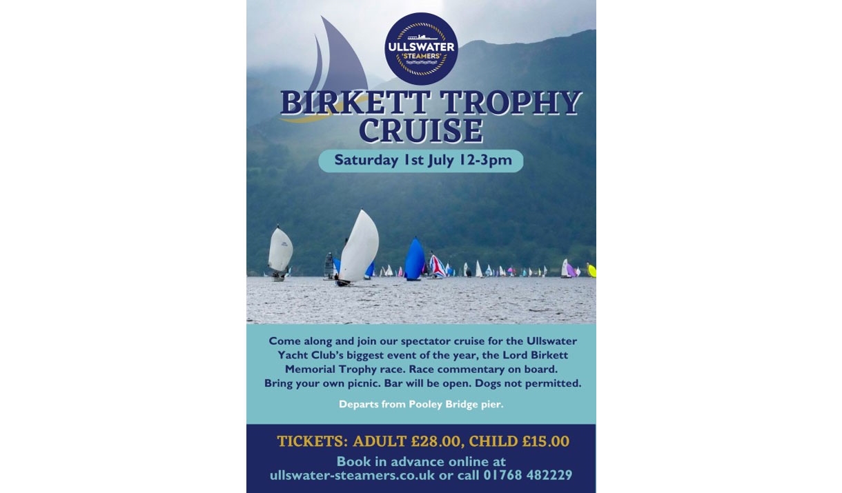 Flyer for Birkett Trophy Cruise with Ullswater 'Steamers' in the Lake District, Cumbria