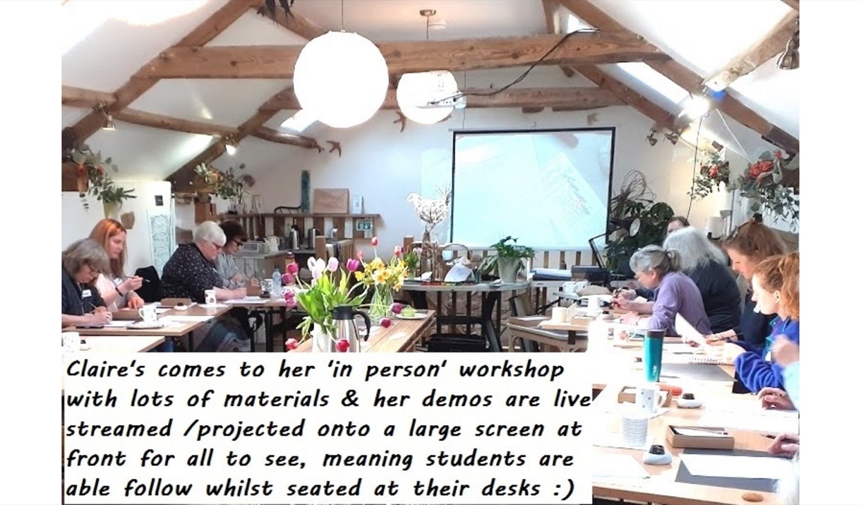 Calligraphy workshop in the Swallow Barn