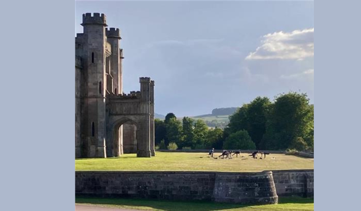 Yoga on the lawn at Lowther Castle