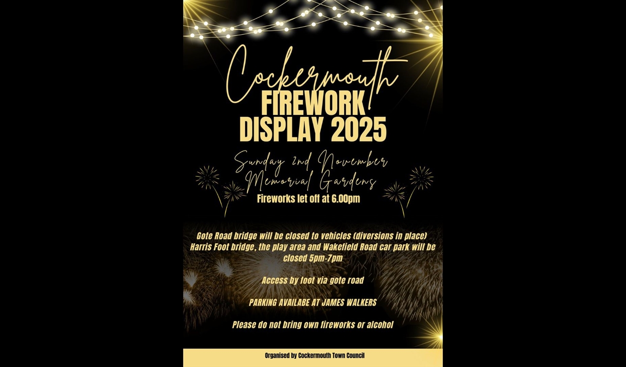 Cockermouth Firework Display 2025 poster