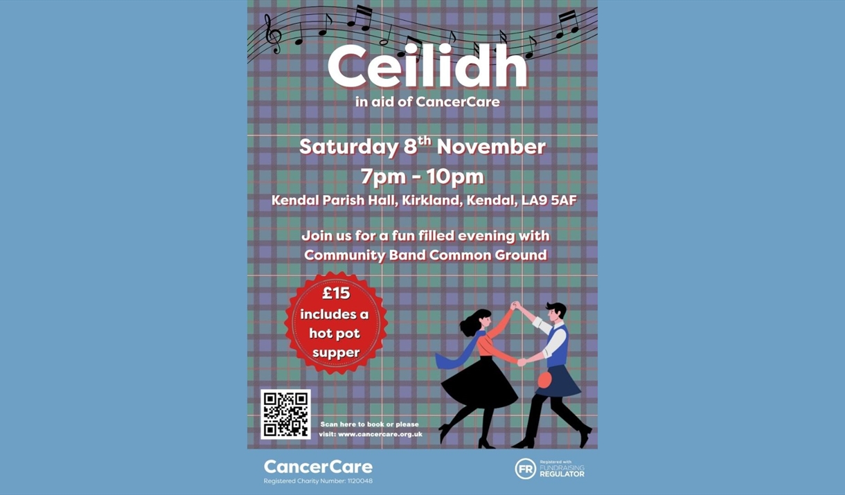 Ceilidh in aid of CancerCare poster