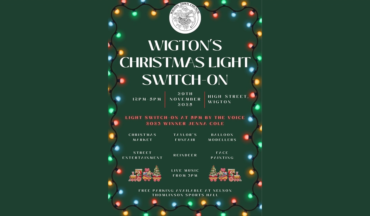 Wigton's Christmas light switch on poster