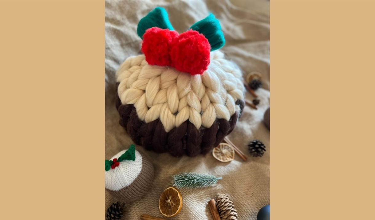 A Giant Christmas Pudding Cushion