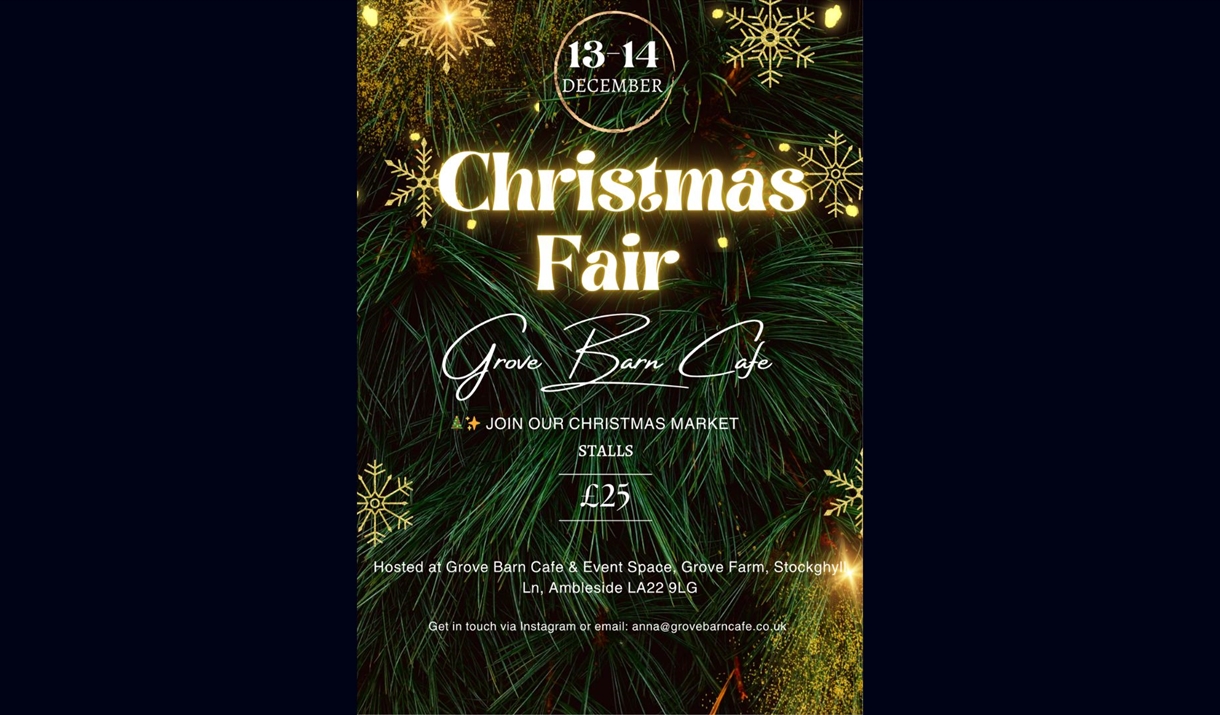 Grove Barn Cafe Christmas Fair poster