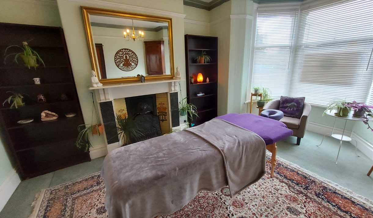 Massage bed at the Couples Massage Tutorial with Lake District School of Massage in Keswick, Lake District