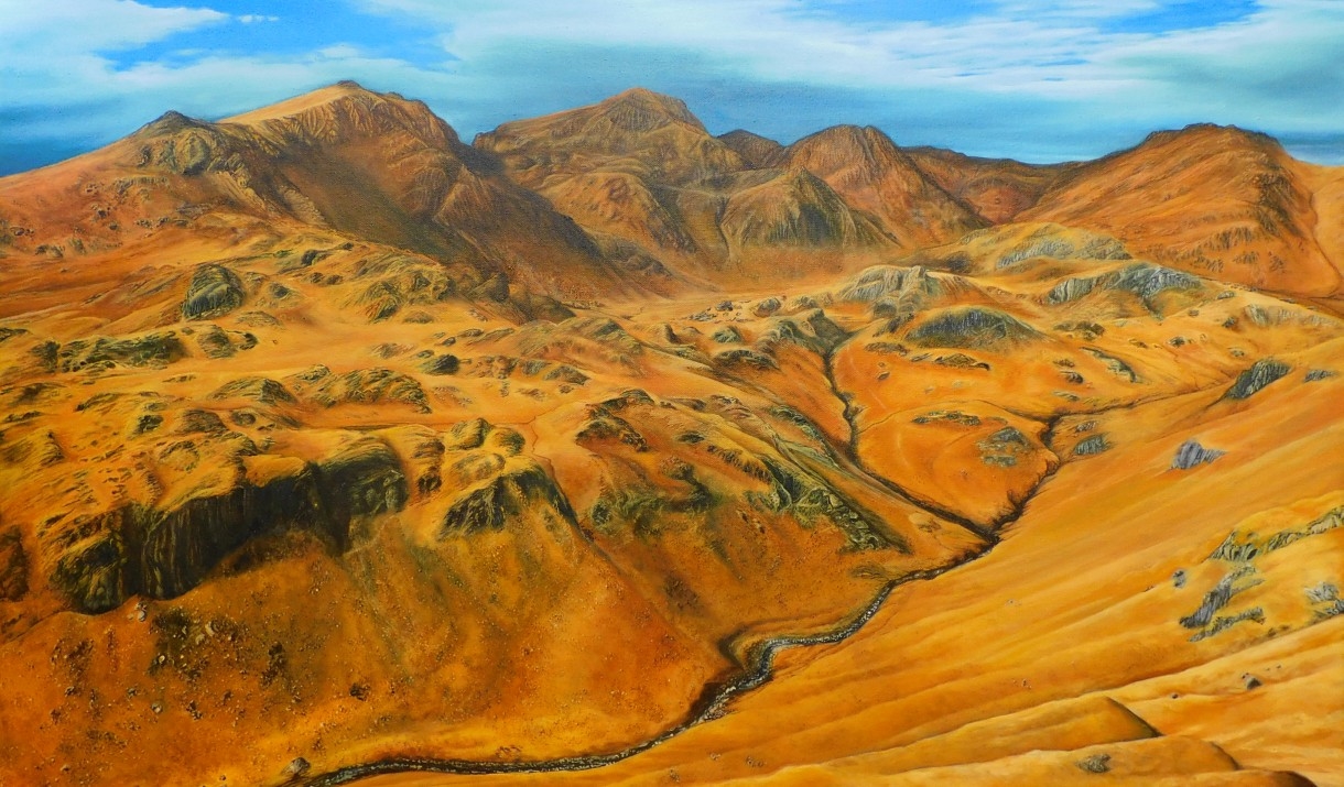 Oil Painting by Victoria Rose Miller of a fell in the Lake District