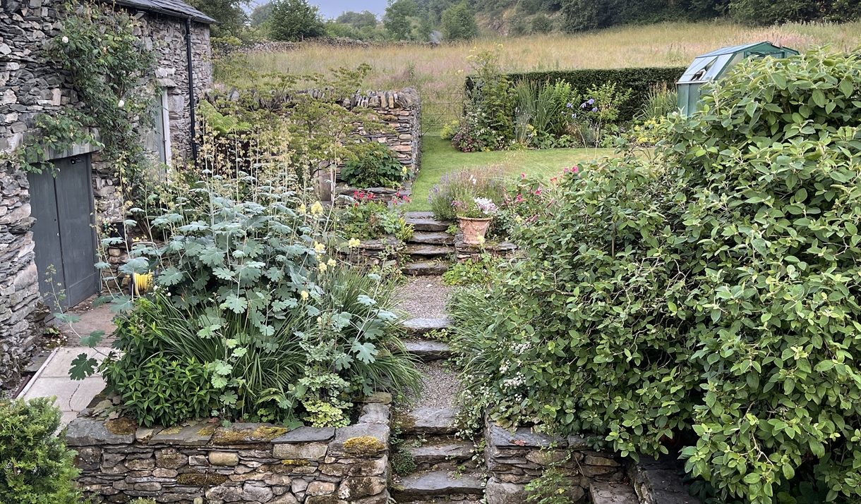 Gardens behind cottages