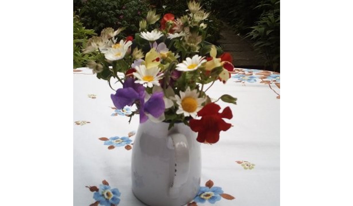 Flower Display at W H S Flower and Vegetable Show in Endmoor, Cumbria