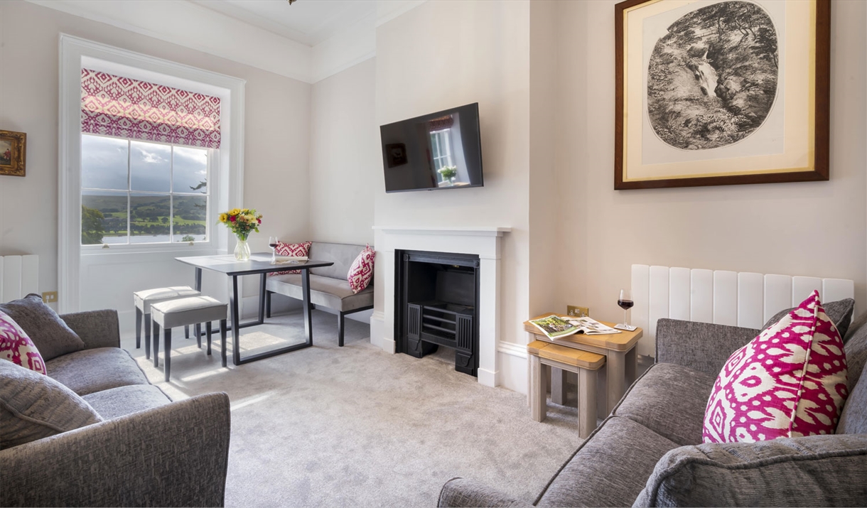 Living Area in a Self Catering unit at Waterfoot Park in Pooley Bridge, Lake District