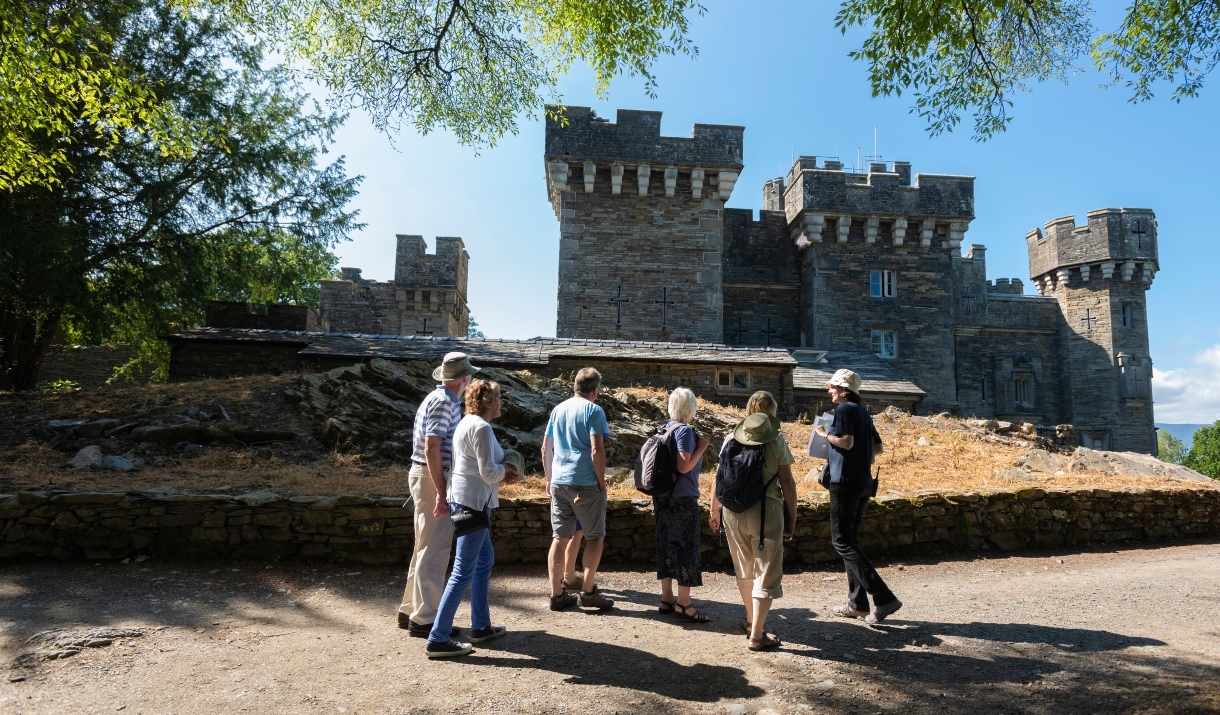 Visitors explore the grounds at Wray on a Walk and Talk Guided Tour