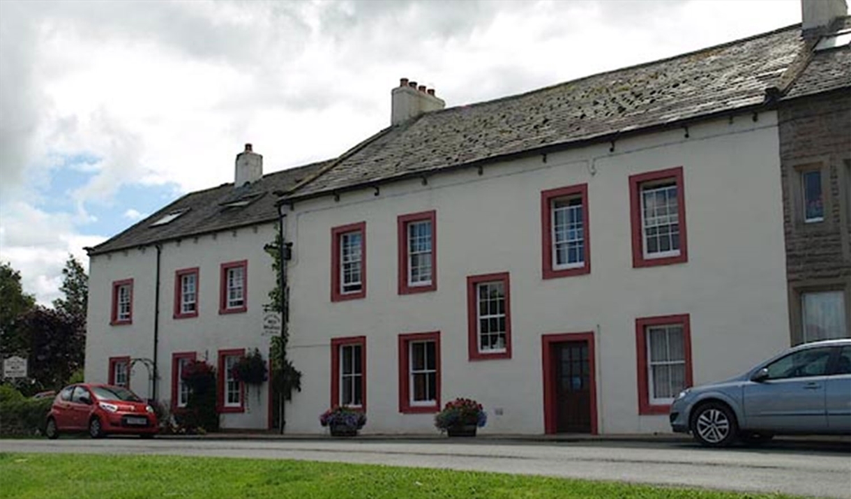 Exterior, Street Parking and Entrance to Denton House in Hesket Newmarket, Cumbria