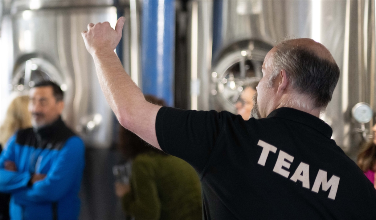 Tour guides on Jennings Brewery Tours in Cockermouth, Cumbria