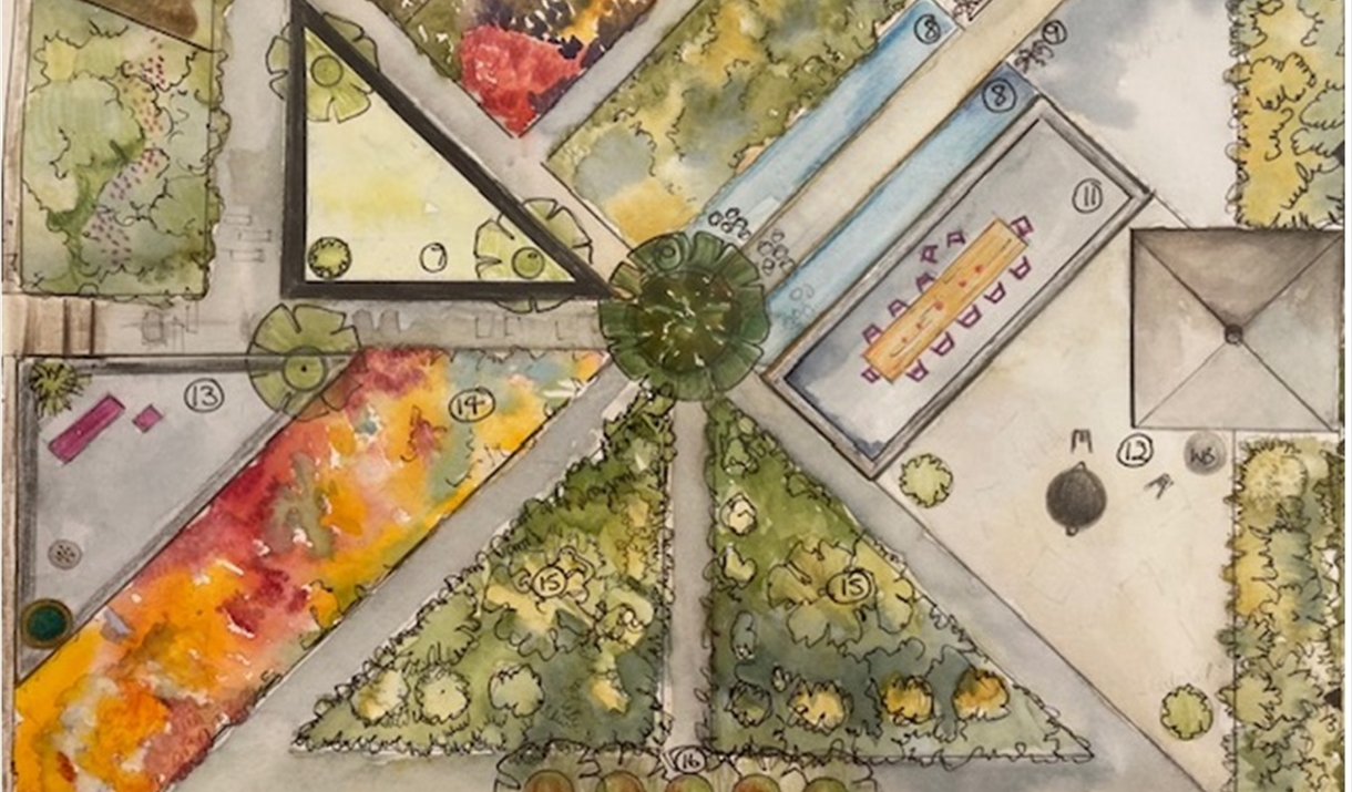 Photo of garden layout plan