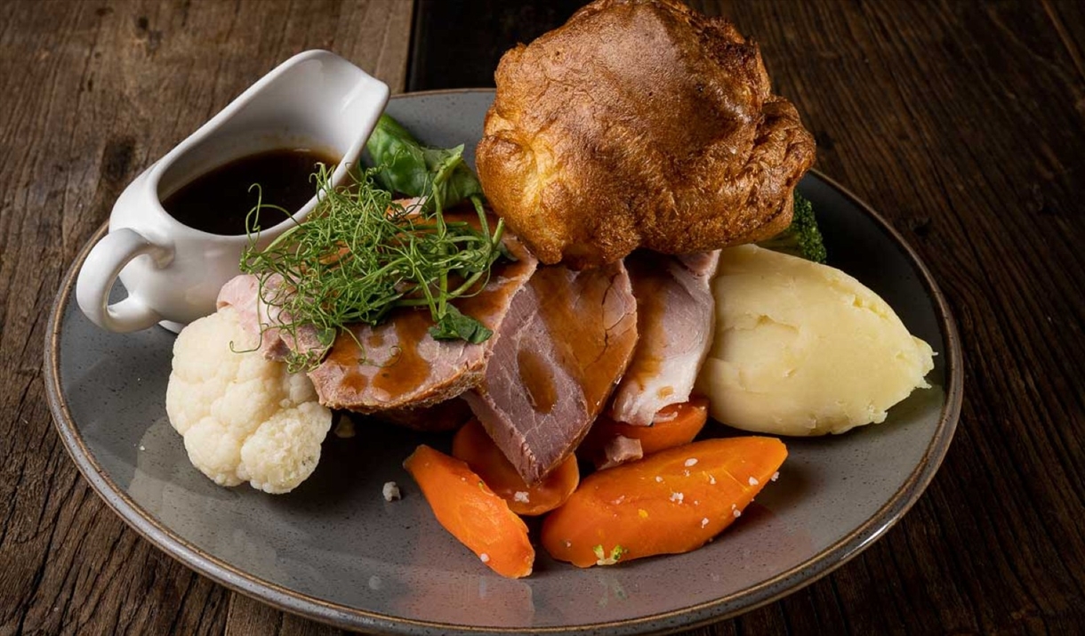 Roast dinner from The Greyhound Inn in Shap, Cumbria