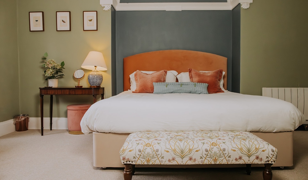 Double bedroom at The Pheasant Lodge near Grange-over-Sands, Cumbria