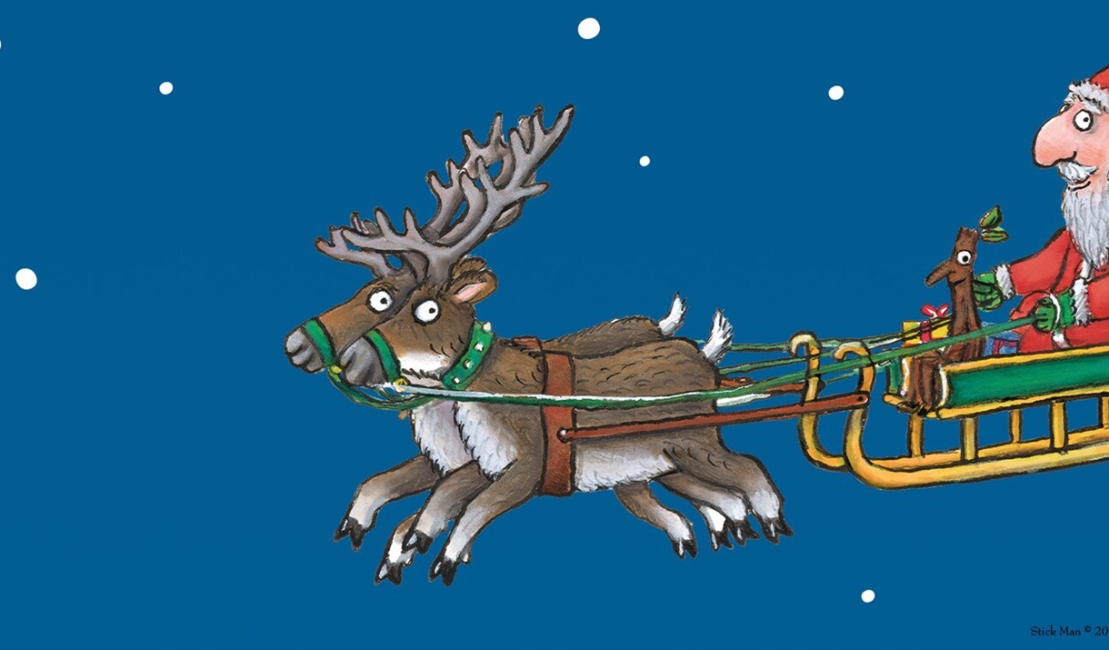 Illustration of Santa on his sleigh by Axel Scheffler
