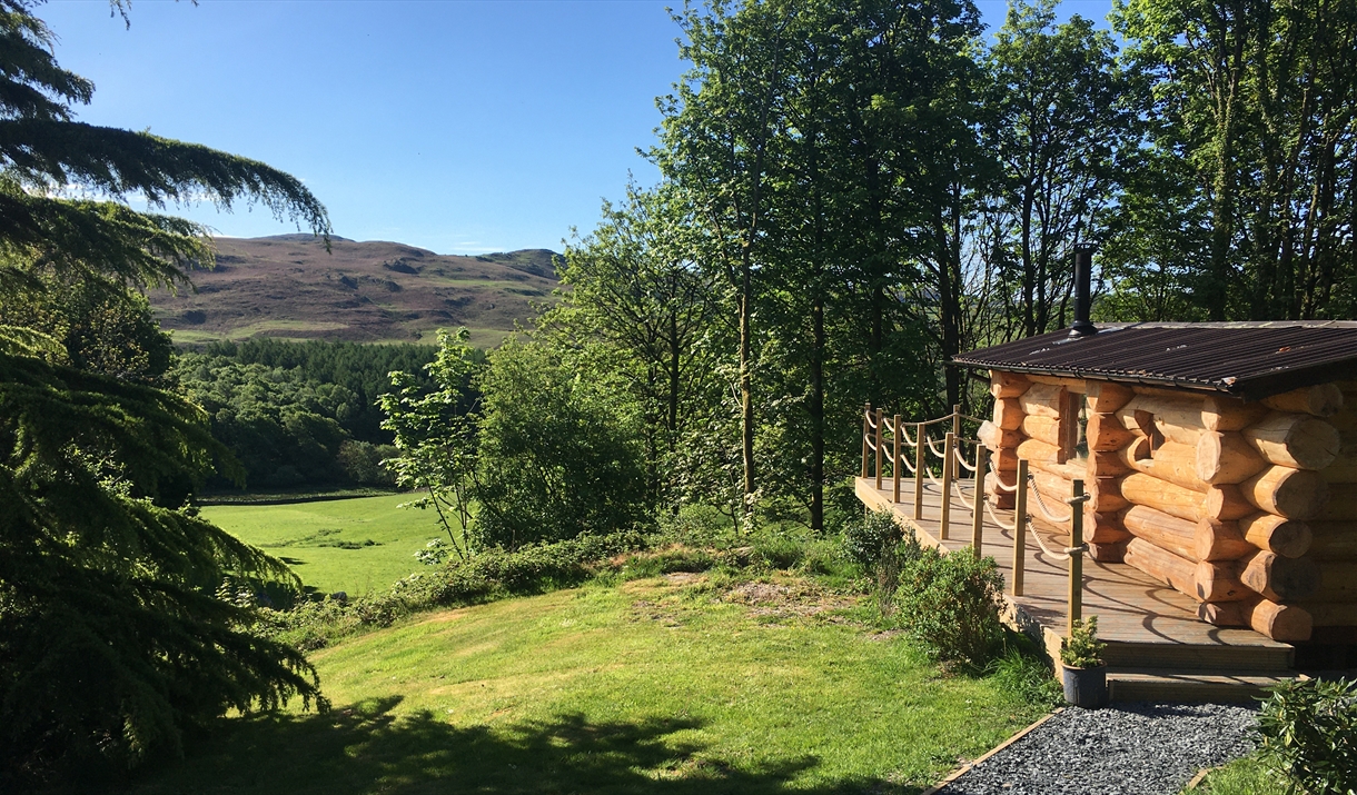 Fell Views from a Glamping Cabin at Thornthwaite Farm in Broughton-in-Furness, Lake District