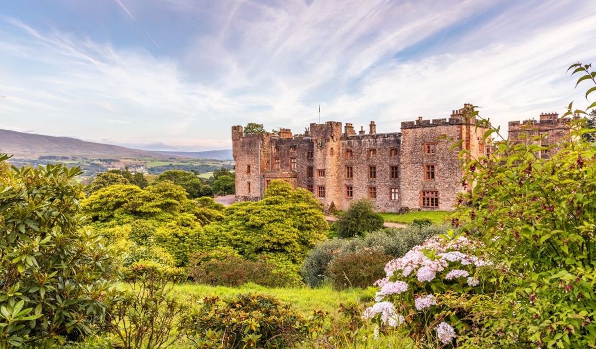 A photo of Muncaster Castle and its gardens
