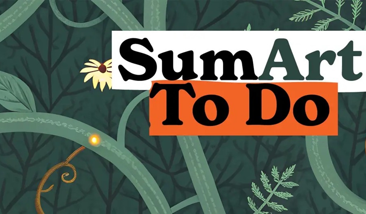 Illustration for "SumArt To Do" which features plant vines an a pumpkin.