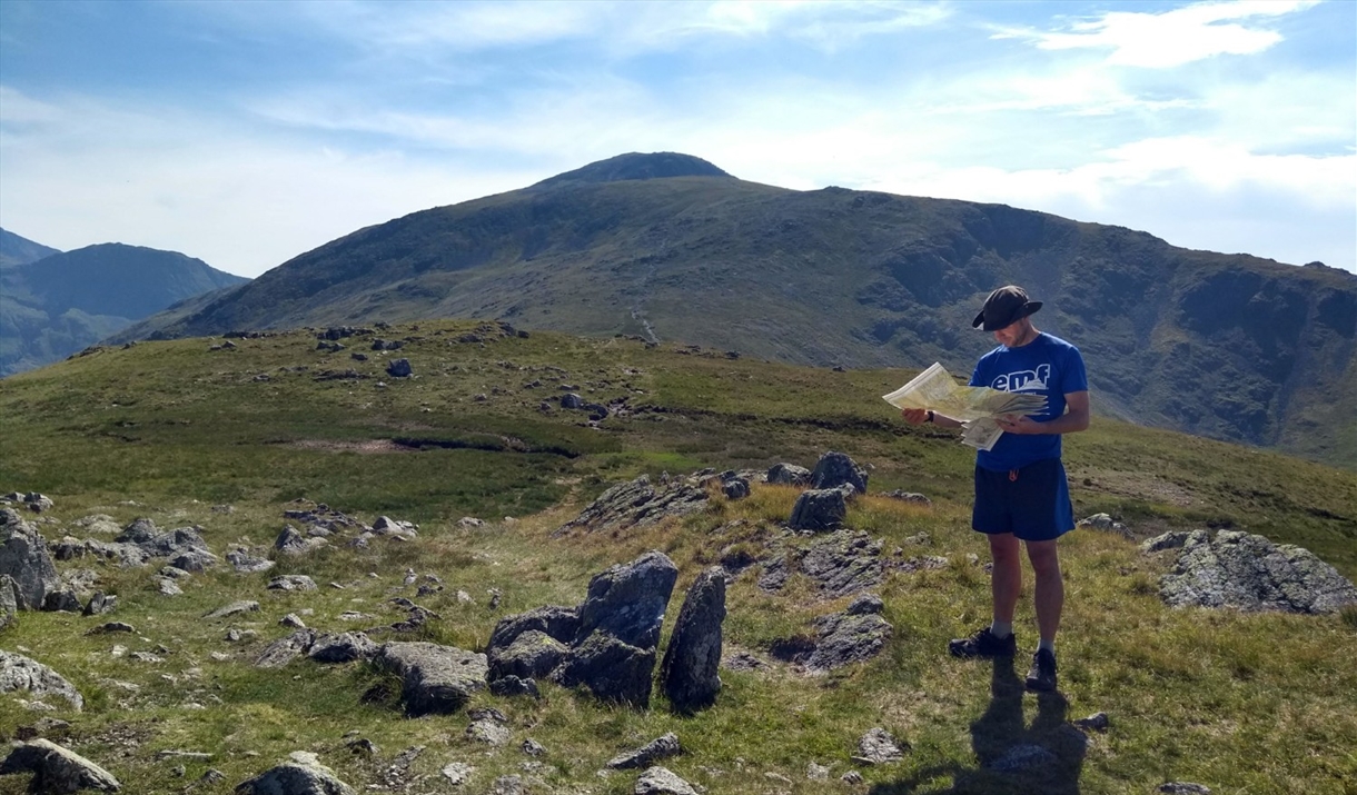 Visitors on a Navigation Skills course with South Lakes Adventures in the Lake District, Cumbria