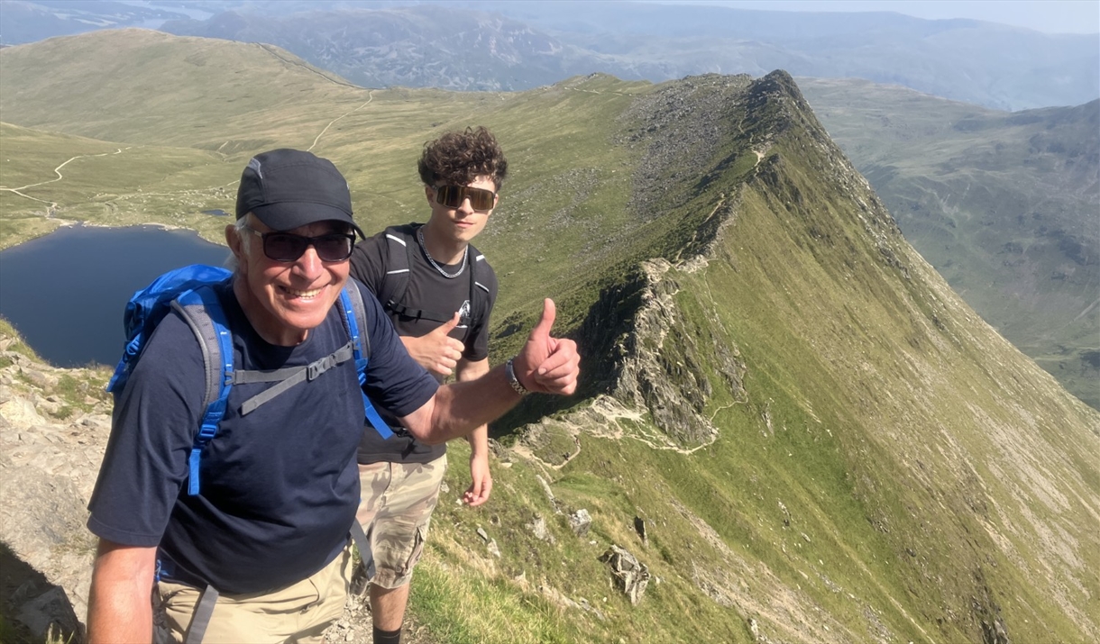 Visitors on a guided walk with South Lakes Adventures in the Lake District, Cumbria