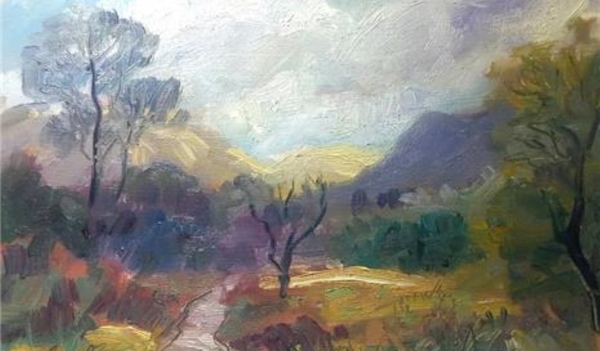 Oil painting of the Lake District