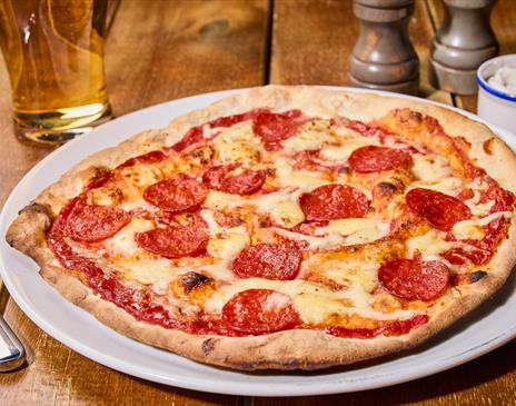 Pizza from The Swan at Grasmere in the Lake District, Cumbria