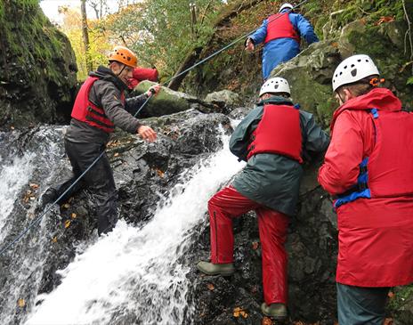 Ghyll Scrambling with Lake District Calvert Trust in the Lake District, Cumbria