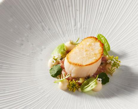 A dish at SOURCE at Gilpin Hotel & Lake House © Andre Ainsworth