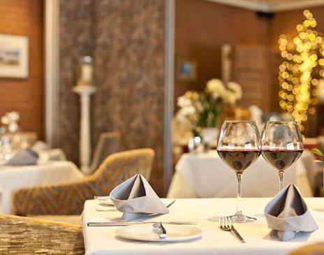 Table Settings at The Restaurant at Ambleside Salutation Hotel in Ambleside, Lake District