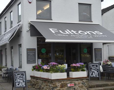 Exterior and Signage at Fultons Lakes Jewellery Works in Keswick, Lake District