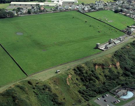 Senhouse Roman Museum from the Air in Maryport, Cumbria