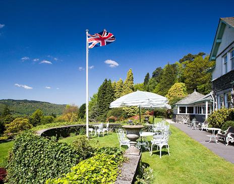 Garden at Lindeth Fell Country House in Windermere, Lake District