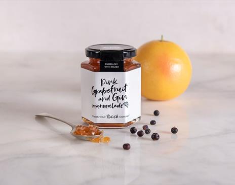 Pink Grapefruit and Gin Marmalade from Hawkshead Relish Company in the Lake District, Cumbria