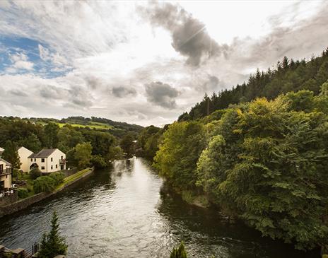 View from Whitewater Hotel in Backbarrow, Lake District