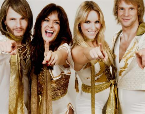 Abba Tribute Band, performing at the Macdonald Old England Hotel & Spa in Bowness-on-Windermere, Lake District