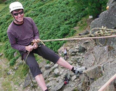 Abseiling with More Than Mountains near Coniston, Lake District