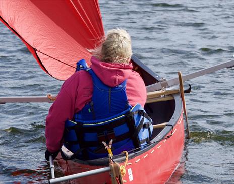 Visitors Canoe Sailing with Anyone Can in the Lake District, Cumbria