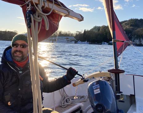 Visitors Sailing with Anyone Can in the Lake District, Cumbria
